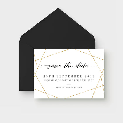 Modern Personalised Save the Date Cards