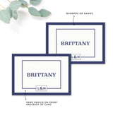 Brittany Wedding Table Numbers and Table Names