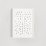 Abstract Brush Dots Wall Art Print - Light Grey