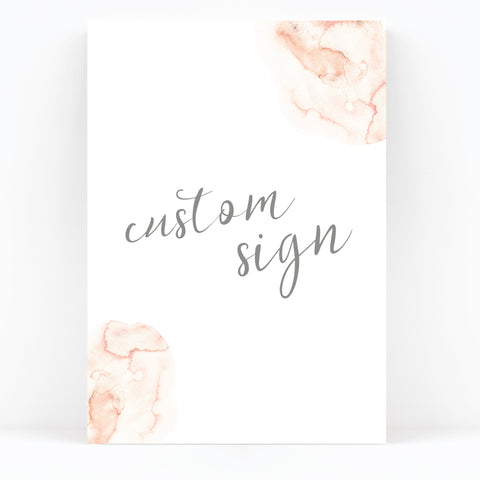 Aurora Custom Wedding Sign / Print