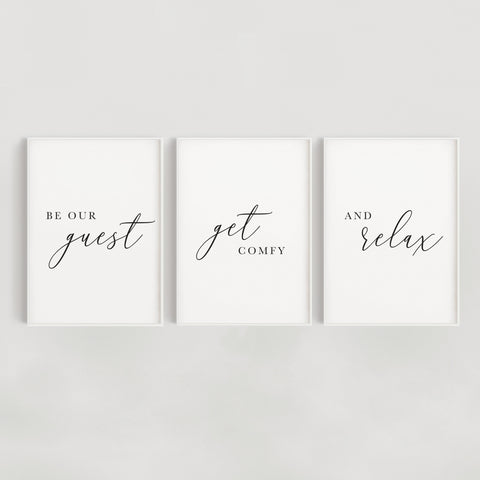 Be Our Guest Set of 3 Wall Prints