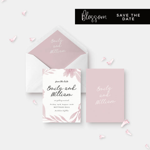 Blossom Personalised Save the Date