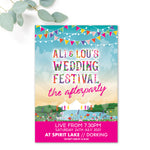 Festival Personalised Wedding Invitation - Evening 'Afterparty'