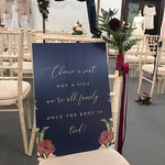 Fulham Navy Floral 'Choose a Seat' Sign