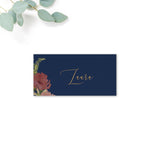Fulham Navy Floral Personalised Place Cards