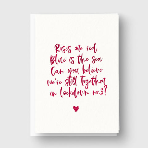 Lockdown Still Love You Valentines Card