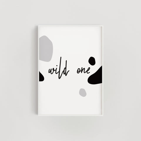 Wild One Nursery + Kids Print - Grey
