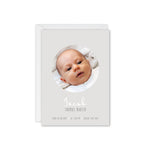 Little Dreamer Baby Photo Thank You Card - Grey