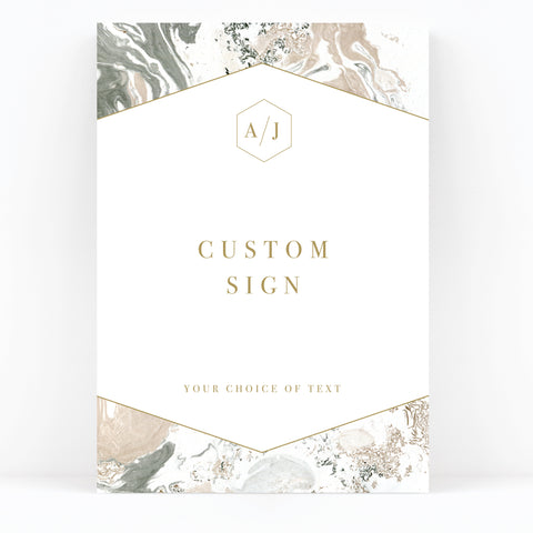 Marble Custom Wedding Sign / Print