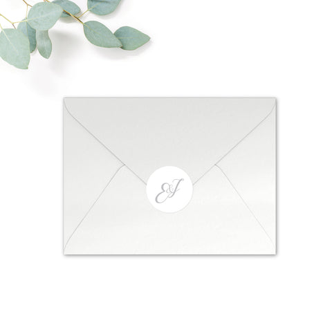 Millbridge Personalised Round Wedding Seal Stickers for Envelopes