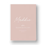 Modern Botanical Personalised New Baby Card - Blush Pink