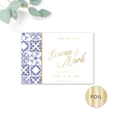 Porto Gold Foiled Personalised Save the Date
