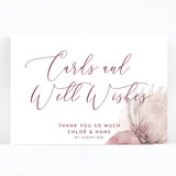 Protea Wedding Wishing Well Cards and Gifts Sign / Print
