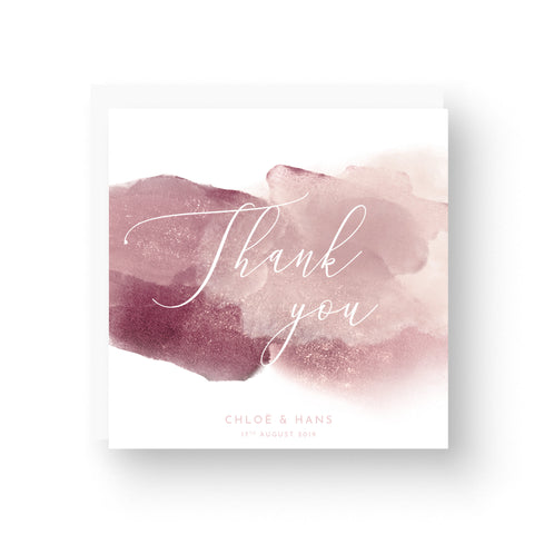 Protea Personalised Thank You Card - Square