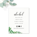 Richmond Wedding Hashtag 'Alcohol' Sign / Print