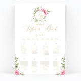 Rosa Wedding Table / Seating Plan