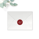 Ruby Personalised Round Wedding Seal Stickers for Envelopes