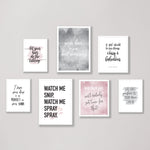 Set of 7 Hairdresser Quote Wall Prints