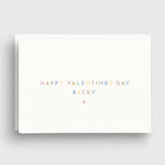 Pastel Text Personalised Valentines Day Card