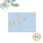 Sky Gold Foiled Personalised Thank You Cards