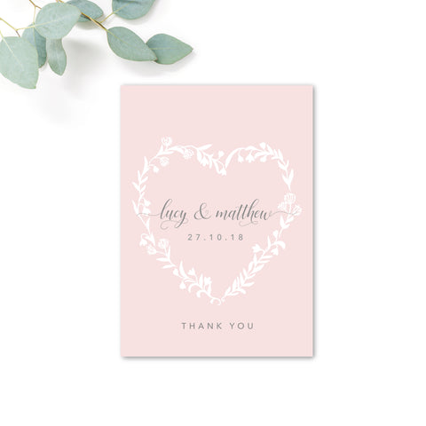 Snowdrop Personalised Wedding Thank You Card