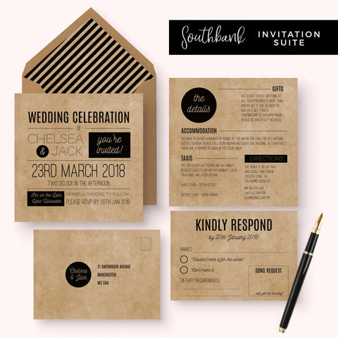 Southbank Personalised Wedding Invitations