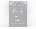 Stardust Wedding Hashtag Sign / Print