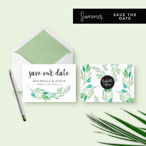 Summer Personalised Save the Date