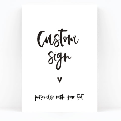 Taylor Custom Wedding Sign / Print