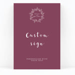 Winter Custom Wedding Sign / Print
