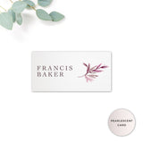 Winter Personalised Place Cards