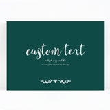 Woodland Custom Wedding Sign / Print