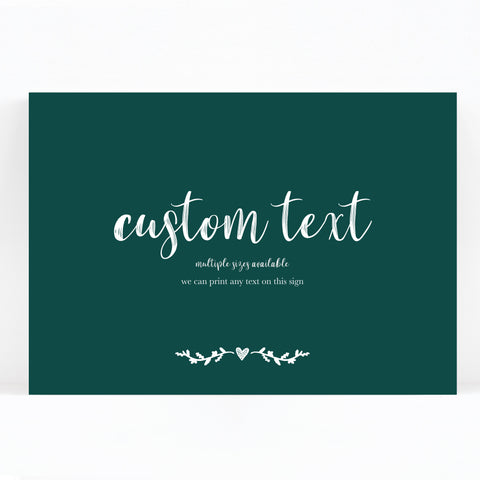 Woodland Custom Wedding Sign / Print