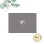 Midnight Silver Foiled Personalised Wedding Invitations